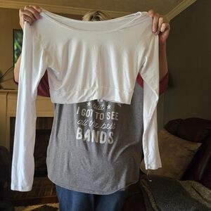 White half tee t shirt